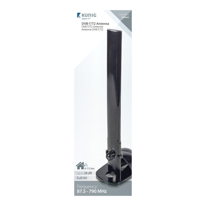 K&ouml;nig KNANIR1502B Dvb-t/t2 Binnen Antenne 28 Db Vhf / Uhf