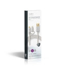 Nedis CCTB39400AL10 2-in-1 Sync- En Oplaadkabel Usb Micro-b Male + Apple Lightning 8-pins Male - Us