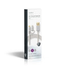 Nedis CCTB39400AL20 2-in-1 Sync- En Oplaadkabel Usb Micro-b Male + Apple Lightning 8-pins Male - Us