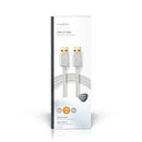 Nedis CCTB60000AL20 Kabel Usb 2.0 A Male - A Male 2,0 M Aluminium