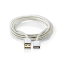 Nedis CCTB60010AL20 Kabel Usb 2.0 A Male - A Female 2,0 M Aluminium