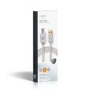 Nedis CCTB60100AL20 Kabel Usb 2.0 A Male - B Male 2,0 M Aluminium