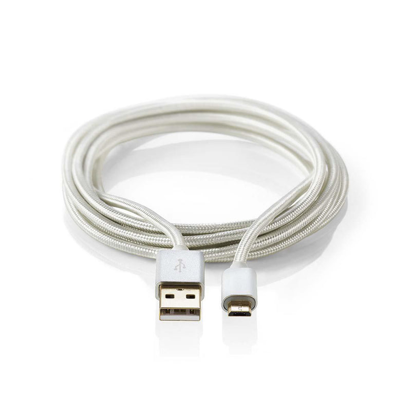 Nedis CCTB60500AL30 Kabel Usb 2.0 A Male - Micro-b Male 3,0 M Aluminium