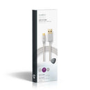 Nedis CCTB60600AL10 Kabel Usb 2.0 Type-c Male - A Male 1,0 M Aluminium