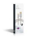 Nedis CCTB60600AL20 Kabel Usb 2.0 Type-c Male - A Male 2,0 M Aluminium