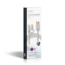 Nedis CCTB60610AL10 2-in-1 Sync- En Oplaadkabel Usb Micro-b Male + Usb Type-c Male - A Male 1,0 M A