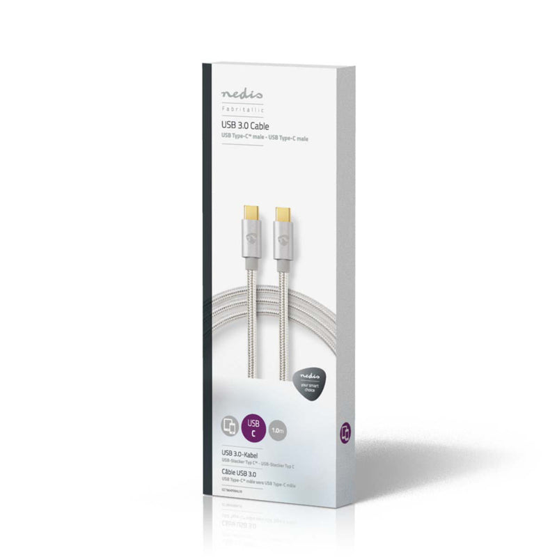 Nedis CCTB64700AL10 Usb 3.1-kabel (gen1) Type-c Male - Type-c Male 1,0 M Aluminium