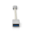 Nedis CCTB61710AL015 Kabel Usb 3.0 Type-c Male - A Female 0,15 M Aluminium