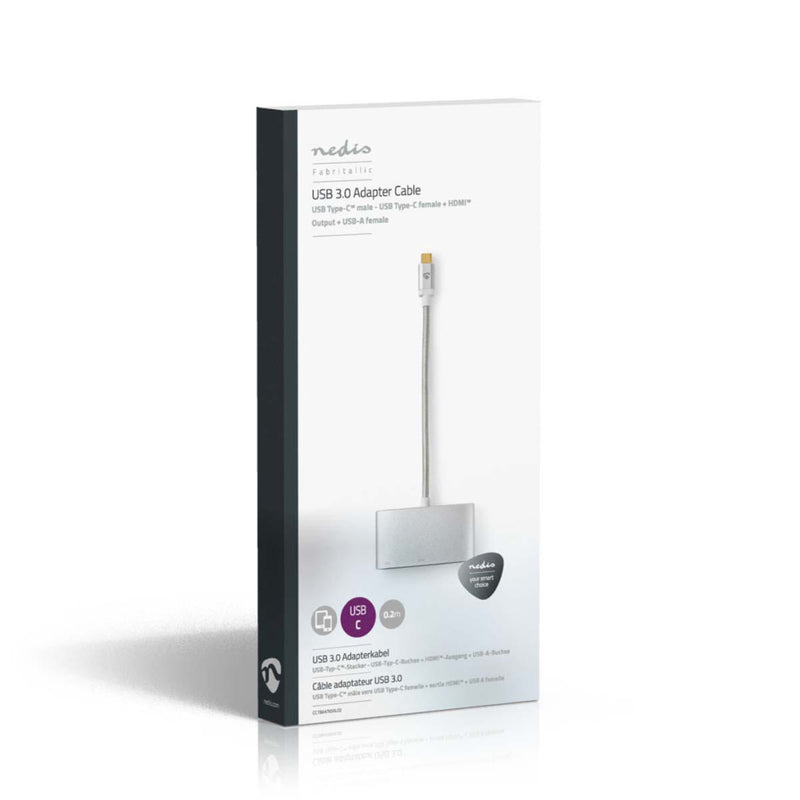 Nedis CCTB64765AL02 Usb Type-c Multi-adapterkabel Type-c Male - Usb A Female Hdmi?-uitgang + Usb Ty