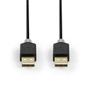 Nedis CCBW60000AT20 Kabel Usb 2.0 A Male - A Male 2,0 M Antraciet