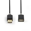 Nedis CCBW60010AT20 Kabel Usb 2.0 A Male - A Female 2,0 M Antraciet