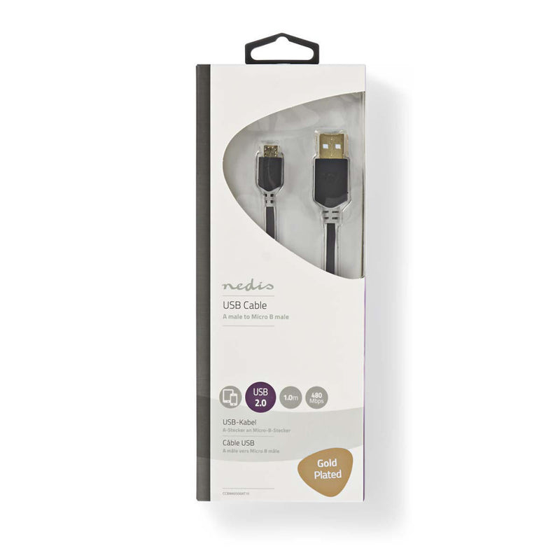 Nedis CCBW60500AT10 Kabel Usb 2.0 A Male - Micro-b Male 1,0 M Antraciet