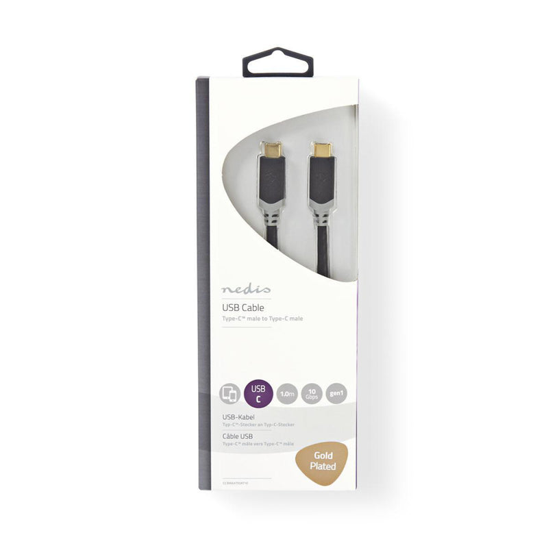 Nedis CCBW64700AT10 Usb 3.1-kabel (gen1) Type-c Male - Type-c Male 1,0 M Antraciet