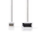 Nedis CCGP37450WT02 Mini-displayport - Displayport-kabel Mini-displayport Male - Displayport Female
