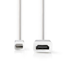 Nedis CCGP37650WT02 Mini-displayport - Hdmi?-kabel Mini-displayport Male - Hdmi?-uitgang 0,2 M Wit