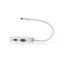 Nedis CCGP37465WT02 Mini-displayport Multi-adapterkabel Mini-displayport Male - Vga Female + Dvi-d