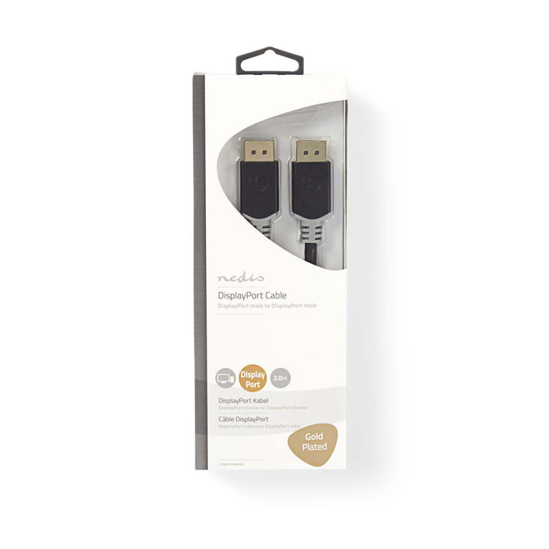 Nedis CCBW37000AT20 Displayport-kabel Displayport Male - Displayport Male 2,0 M Antraciet