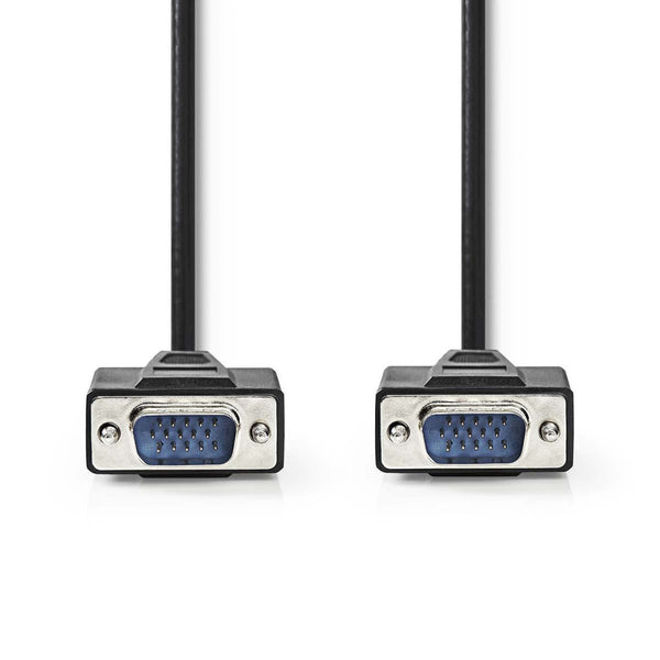 Nedis CCGP59000BK30 Vga-kabel Vga Male Vga Male Vernikkeld Maximale Resolutie: 1280x768 3.00 M Rond