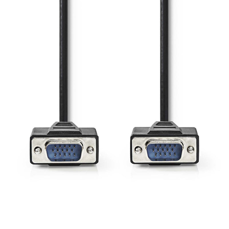 Nedis CCGP59000BK30 Vga-kabel Vga Male Vga Male Vernikkeld Maximale Resolutie: 1280x768 3.00 M Rond