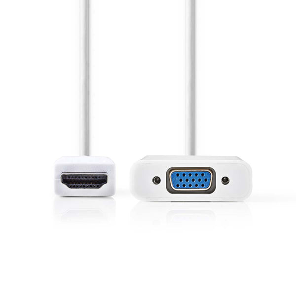 Nedis CCGP34900WT02 Hdmi? - Vga-kabel Hdmi?-connector - Vga Female + 3,5 Mm Uitgang 0,2 M Wit