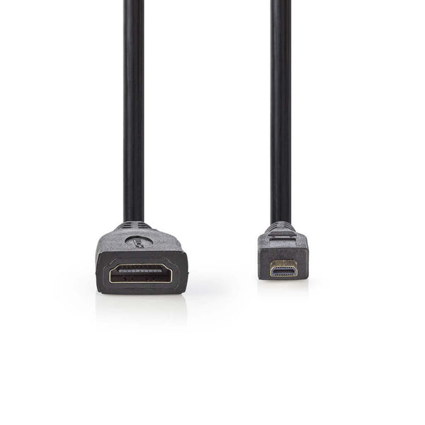 Nedis CVGP34790BK02 High Speed Hdmi?-kabel Met Ethernet Hdmi?-micro-connector - Hdmi? Female 0,2 M
