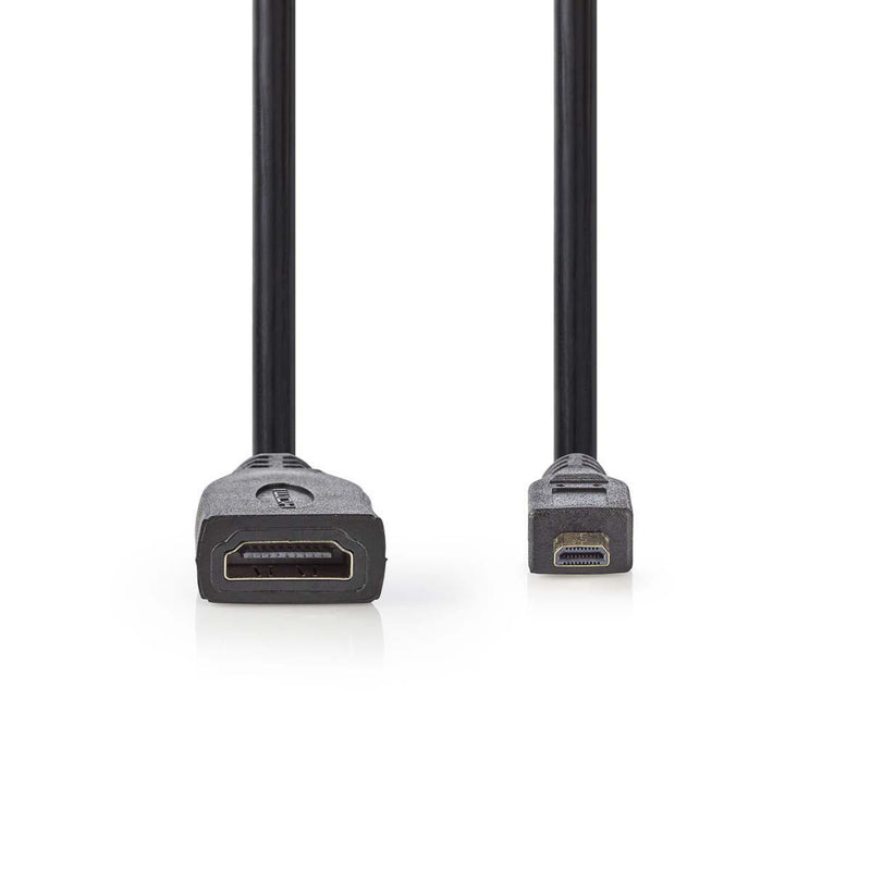 Nedis CVGP34790BK02 High Speed Hdmi?-kabel Met Ethernet Hdmi?-micro-connector - Hdmi? Female 0,2 M