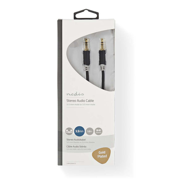 Nedis CABW22000AT10 Stereo Audiokabel 3,5 Mm Male - 3,5 Mm Male 1,0 M Antraciet