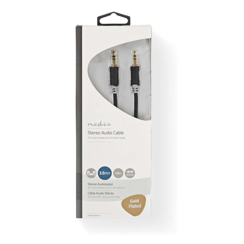 Nedis CABW22000AT10 Stereo Audiokabel 3,5 Mm Male - 3,5 Mm Male 1,0 M Antraciet