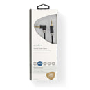 Nedis CABW22600AT05 Stereo Audiokabel 3,5 Mm Male - 3,5 Mm Male Haaks 0,5 M Antraciet