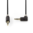 Nedis CABW22600AT10 Stereo Audiokabel 3,5 Mm Male - 3,5 Mm Male Haaks 1,0 M Antraciet