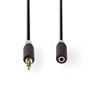 Nedis CABW22050AT10 Stereo Audiokabel 3,5 Mm Male - 3,5 Mm Female 1,0 M Antraciet