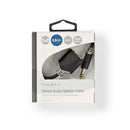 Nedis CABW22100AT02 Stereo Audiokabel 3,5 Mm Male - 2x 3,5 Mm Female 0,2 M Antraciet