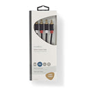 Nedis CABW24200AT20 Stereo Audiokabel 2x Rca Male - 2x Rca Male 2,0 M Antraciet