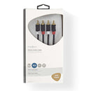 Nedis CABW24200AT100 Stereo Audiokabel 2x Rca Male - 2x Rca Male 10 M Antraciet