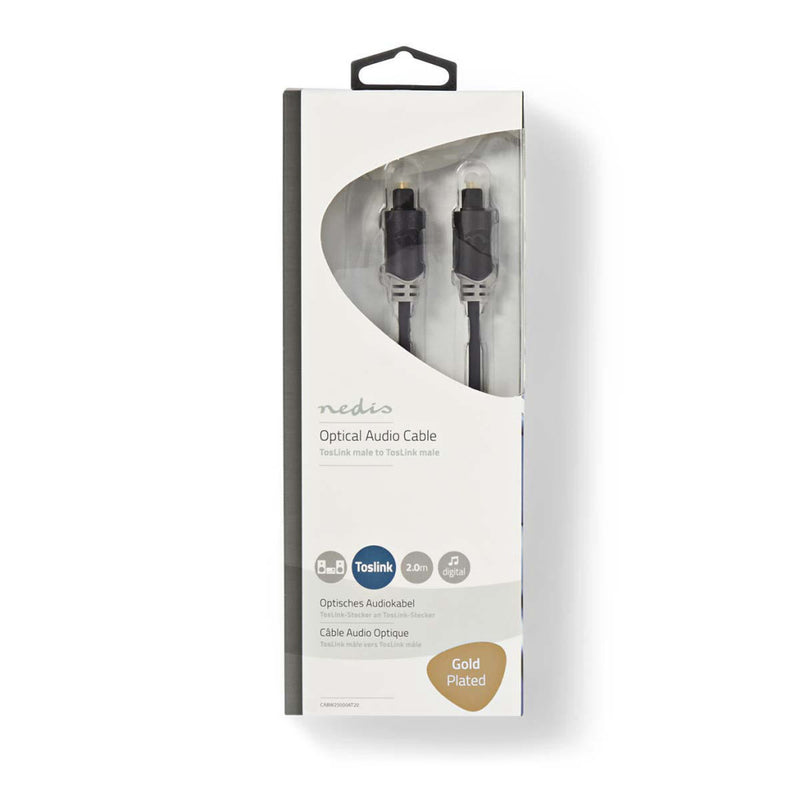 Nedis CABW25000AT20 Optische Audiokabel Toslink Male - Toslink Male 2,0 M Antraciet