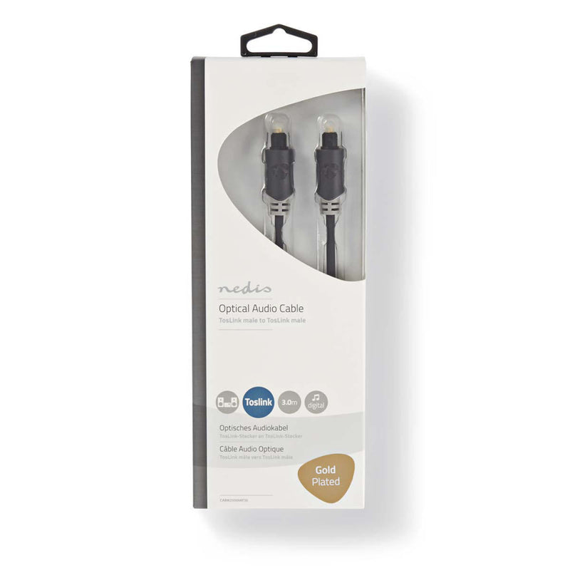 Nedis CABW25000AT30 Optische Audiokabel Toslink Male - Toslink Male 3,0 M Antraciet