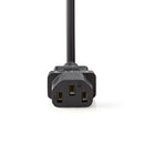 Nedis CEBW10000BK20 Voedingskabel Schuko Male Haaks - C13 (iec-230-c13) 2,0 M Zwart