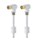 Nedis CSBW40010WT20 Coaxkabel 100 Db Iec (coax) Male Haaks - Iec (coax) Male Haaks 2,0 M Wit