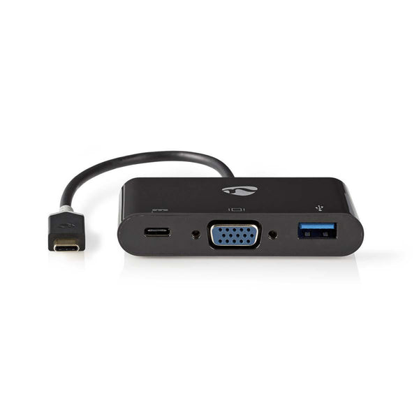 Nedis CCBW64760AT02 Usb Type-c Adapterkabel Type-c Male - Type-c Female + A Female + Vga Female 0,2