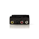 Nedis CVBW31902AT Scart-adapter Scart Male - 3x Rca Female + S-video Female