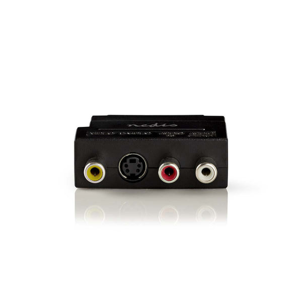 Nedis CVBW31902AT Scart-adapter Scart Male - 3x Rca Female + S-video Female