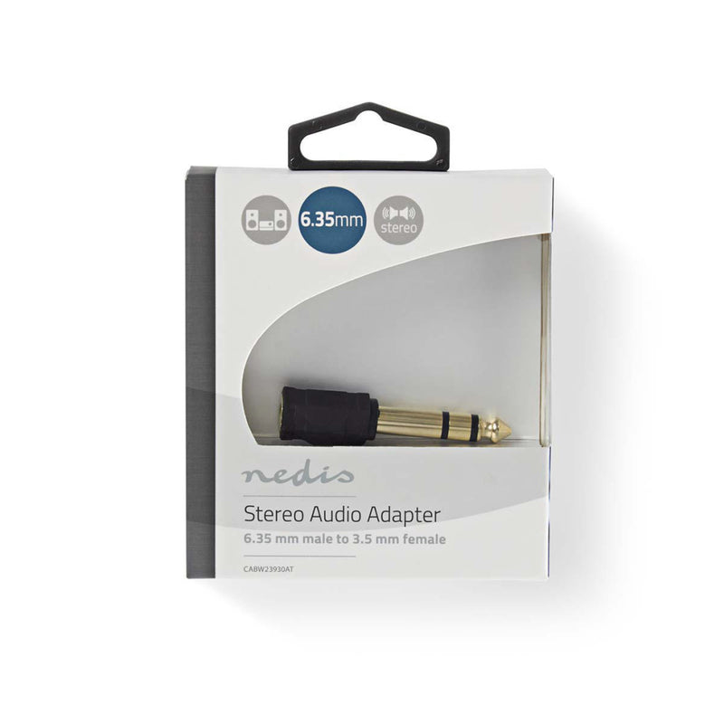 Nedis CABW23930AT Stereo Audioadapter 6,35 Mm Male - 3,5 Mm Female