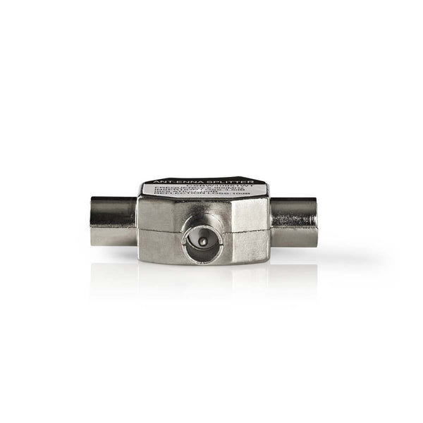Nedis CSBW40951WT Adapter Coax Iec (coax) Male - 2x Iec (coax) Female