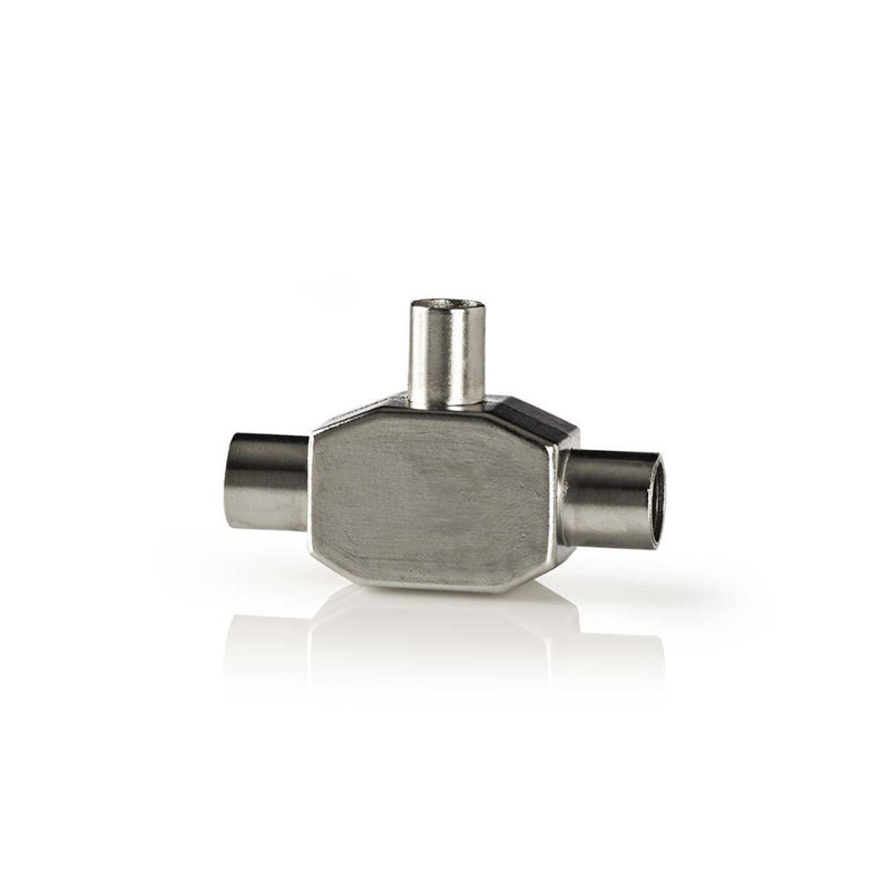 Nedis CSBW40951WT Adapter Coax Iec (coax) Male - 2x Iec (coax) Female