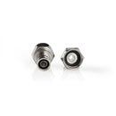 Nedis CSBW41916ME F-connector Weerbestendig Mannelijk - Voor 7,0 Mm Coaxkabels 2 Stuks Metaal
