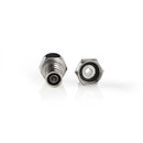 Nedis CSBW41916ME F-connector Weerbestendig Mannelijk - Voor 7,0 Mm Coaxkabels 2 Stuks Metaal