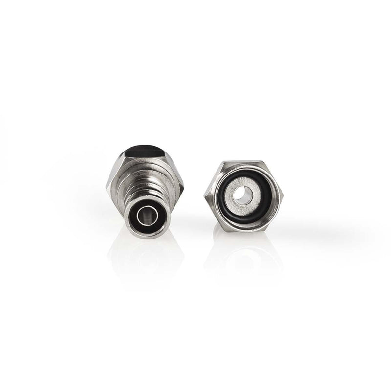 Nedis CSBW41916ME F-connector Weerbestendig Mannelijk - Voor 7,0 Mm Coaxkabels 2 Stuks Metaal