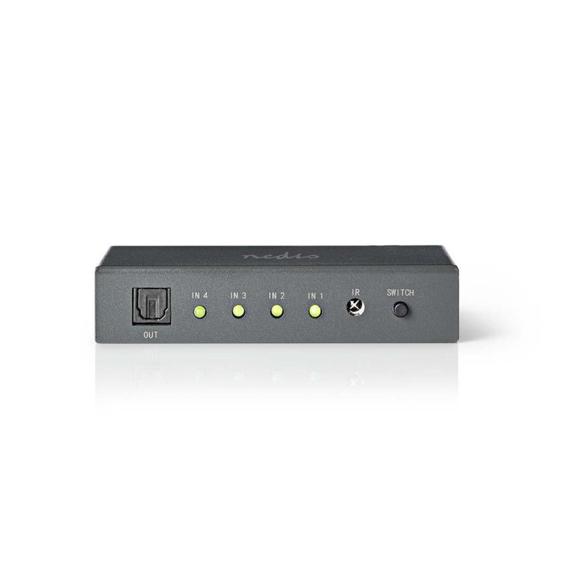 Nedis ASWI2504AT Optische Audioswitch 4-poorts - 4x Toslink-ingang 1x Toslink-uitgang