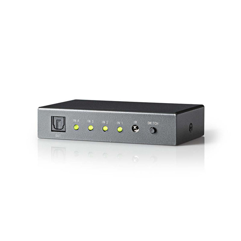 Nedis ASWI2504AT Optische Audioswitch 4-poorts - 4x Toslink-ingang 1x Toslink-uitgang