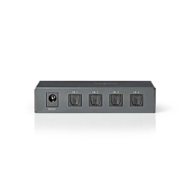 Nedis ASWI2504AT Optische Audioswitch 4-poorts - 4x Toslink-ingang 1x Toslink-uitgang
